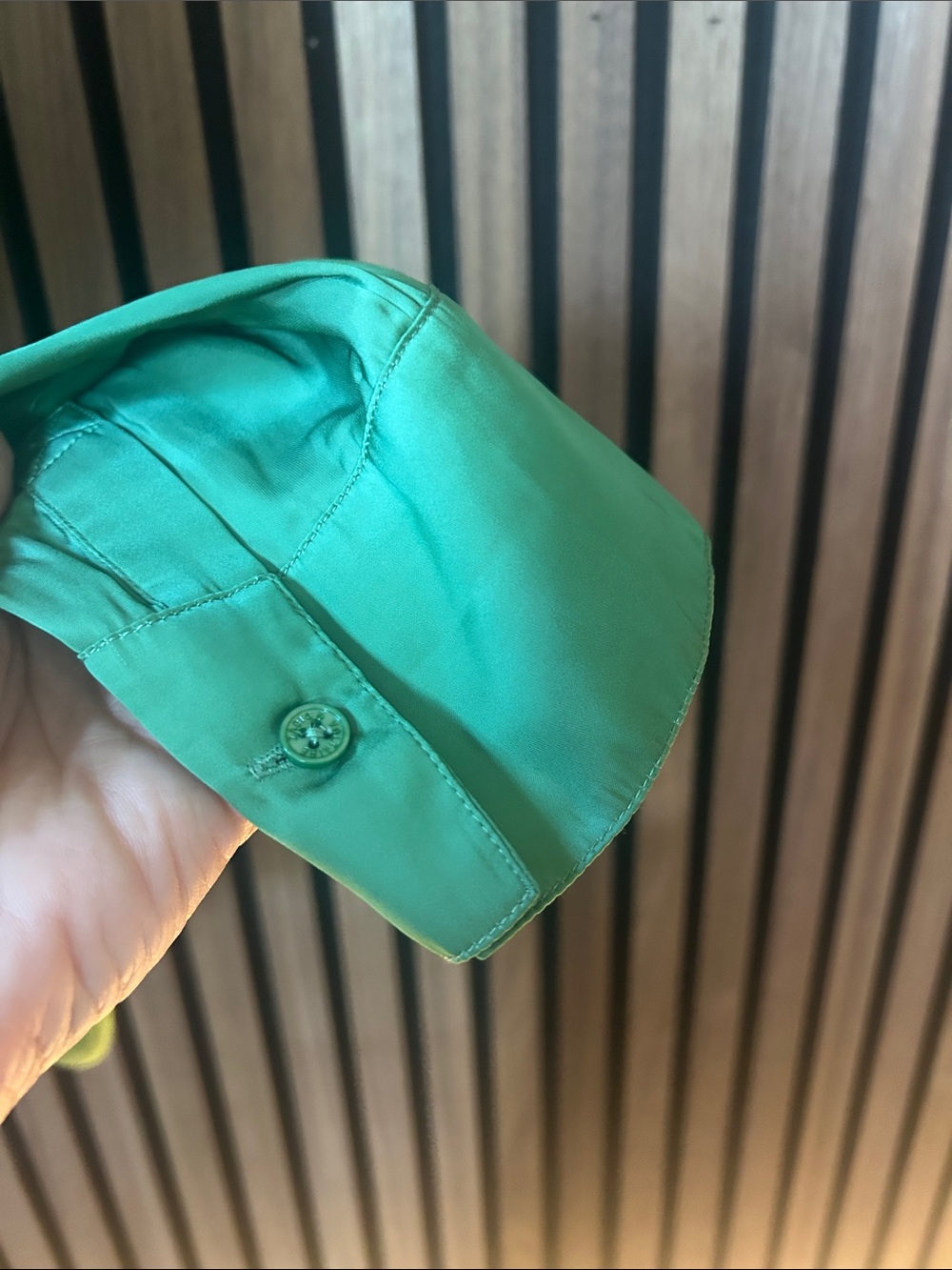 Zadig & Voltaire Emerald Green Silk V-Neck Blouse size S - Picture 3 of 5